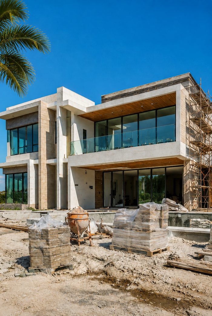 Luxury residential development under construction in South Florida